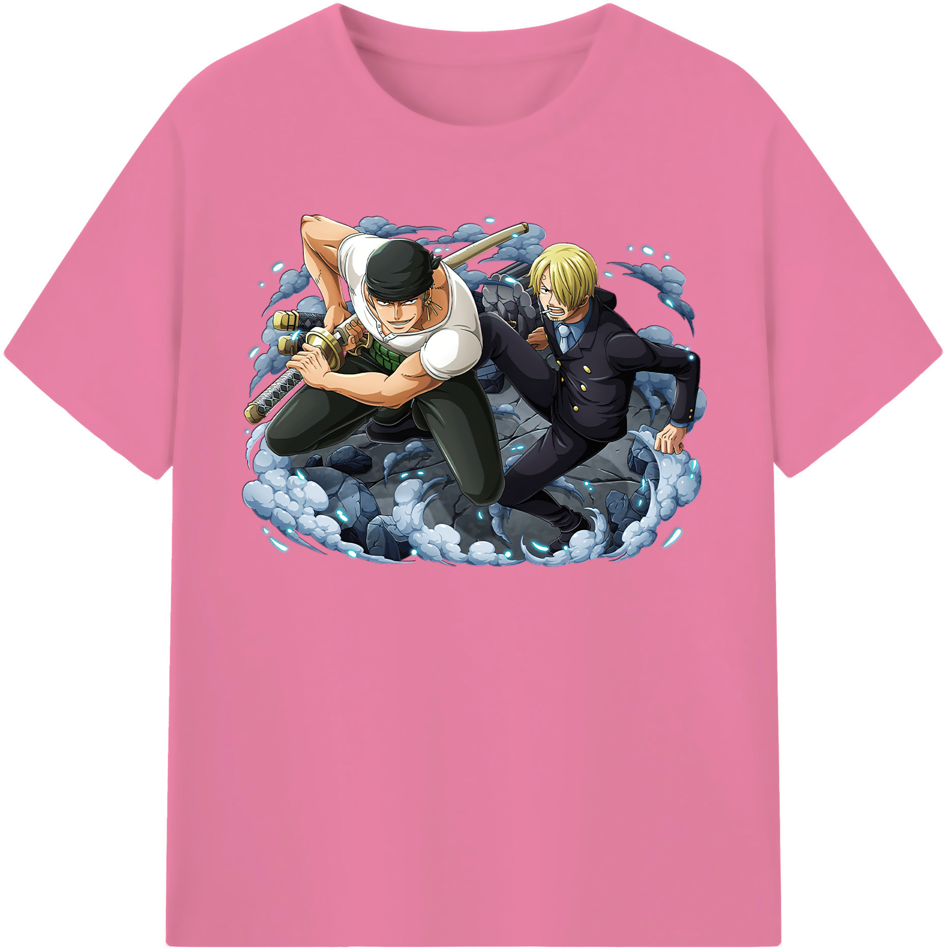 ワンピース ロロノア・ゾロ ONE PIECE Roronoa Zoro 綿100％半袖Tシャツ（フロントプリント）